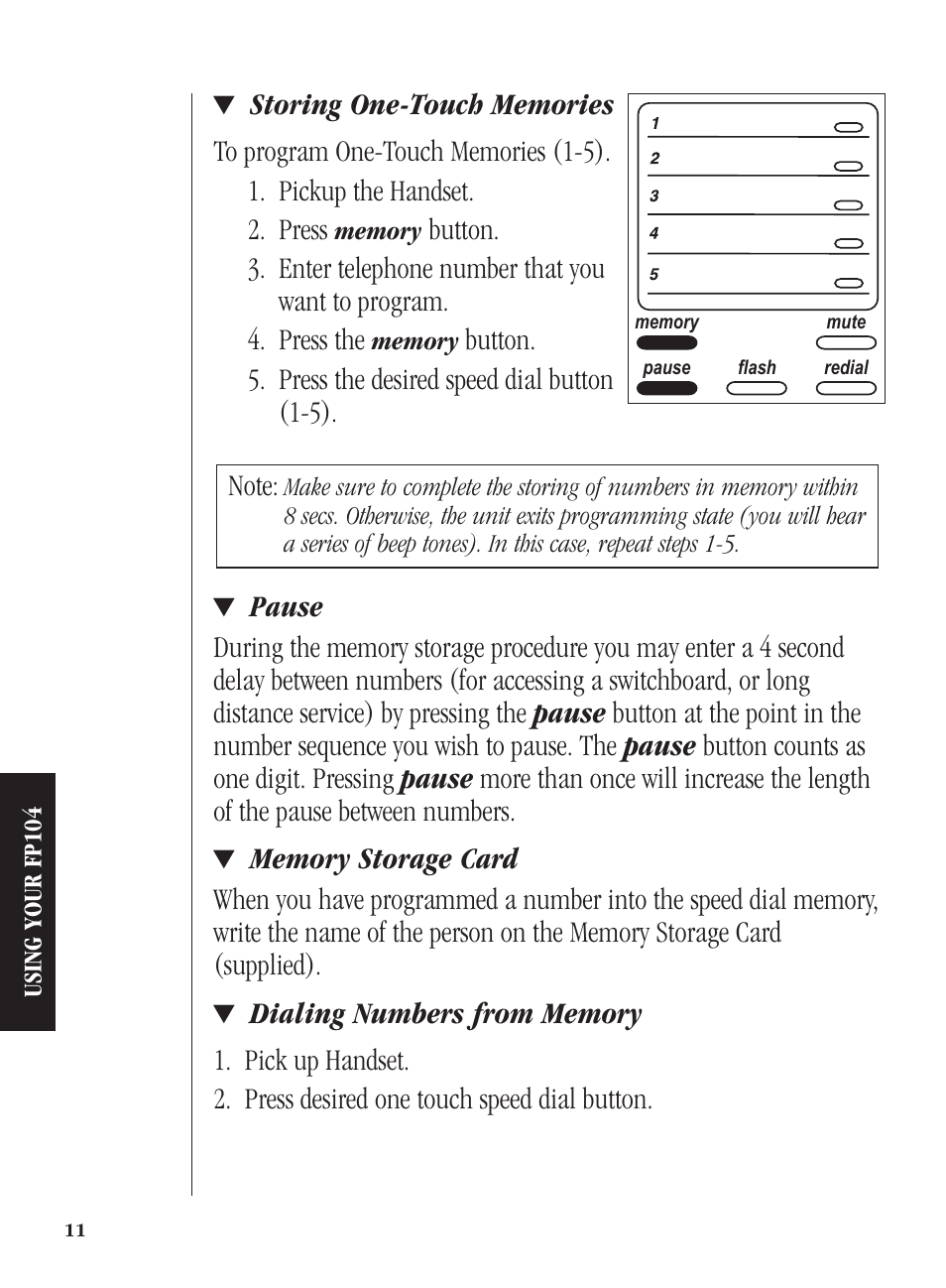 Uniden FP104 User Manual | Page 14 / 20