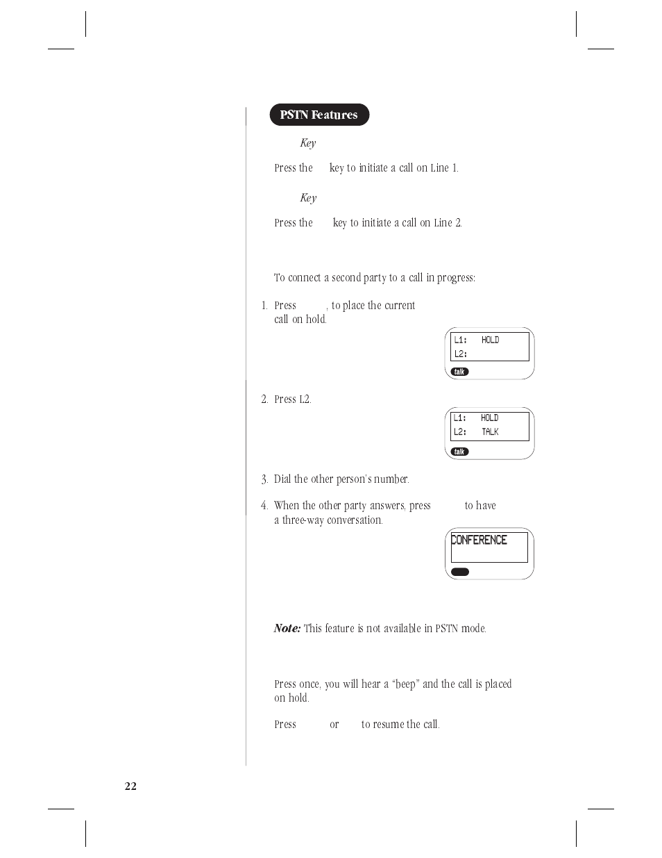 Accessories 24, Optional head set 24, Optional backup adapter 24 | Using the handset 22 | Uniden ANA9620 User Manual | Page 23 / 32