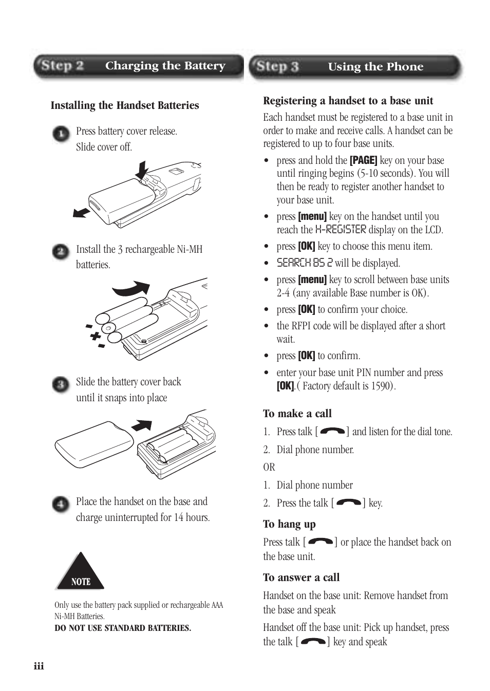 Uniden DECT 1812 User Manual | Page 4 / 28