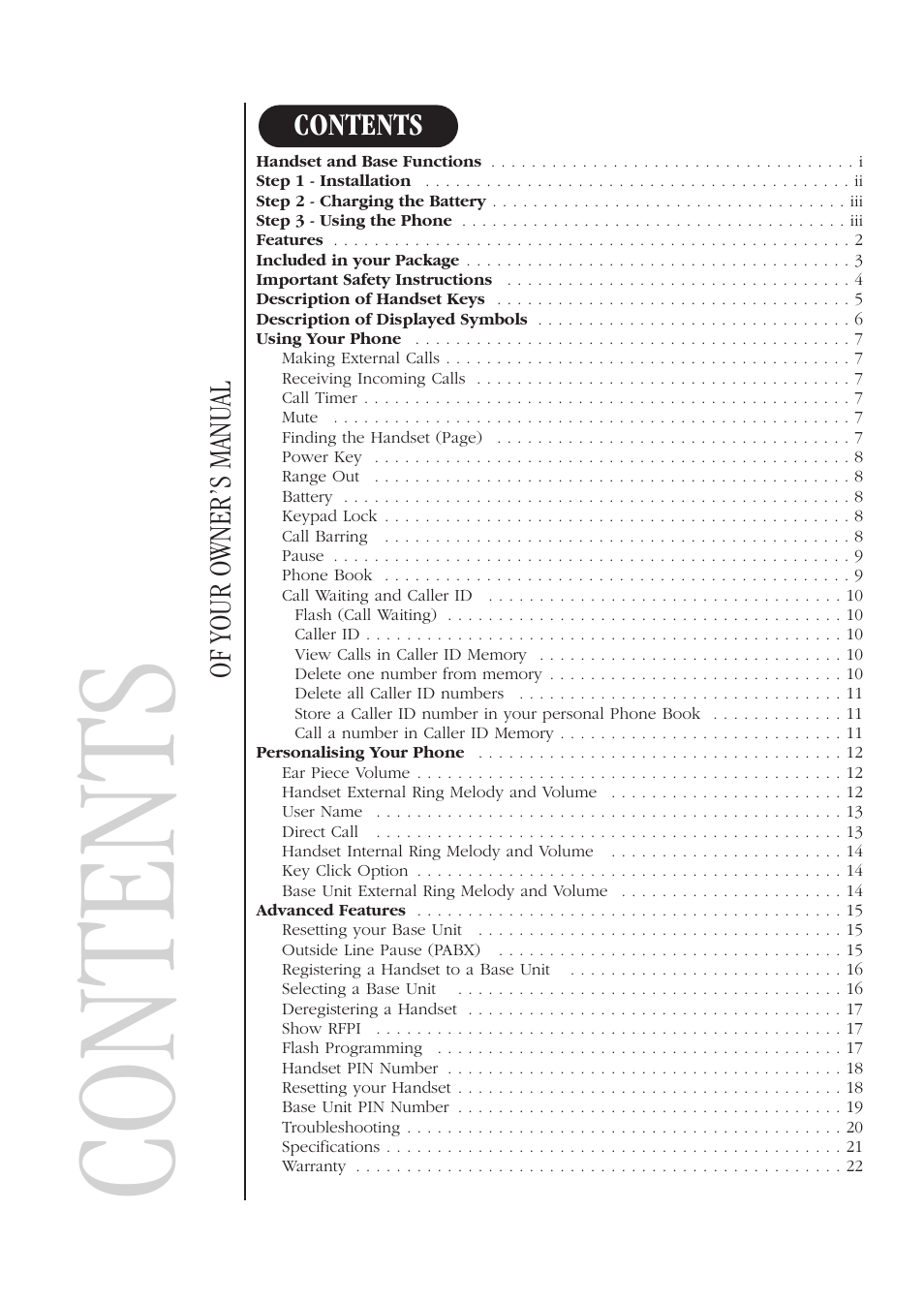 Uniden DECT 1812 User Manual | Page 5 / 28
