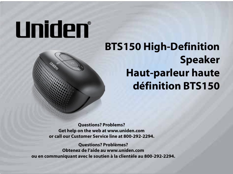 Uniden BTS150 User Manual | 20 pages