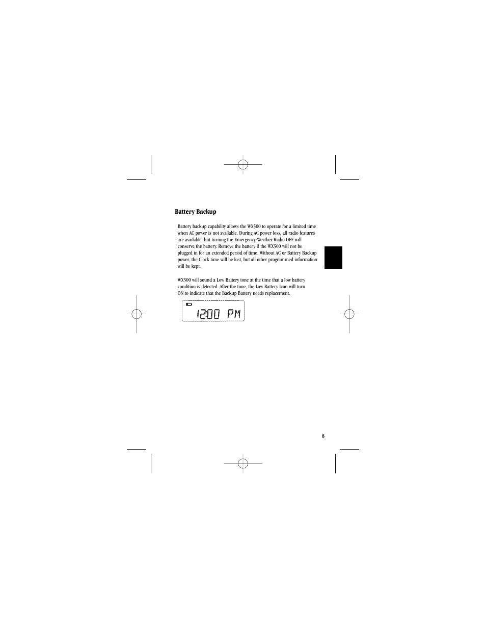 Battery backup | Uniden Radio User Manual | Page 11 / 32