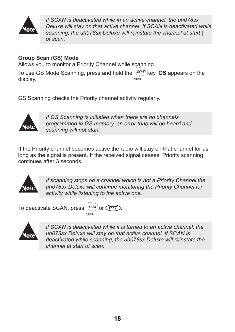 Uniden uh078sx User Manual | Page 18 / 32