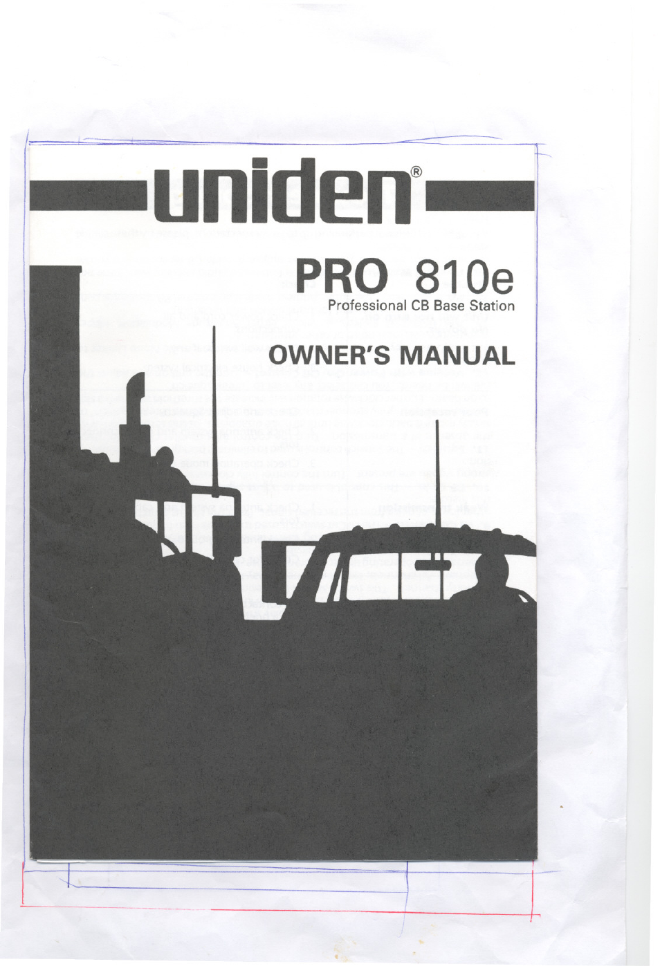 Uniden 810e User Manual | 10 pages