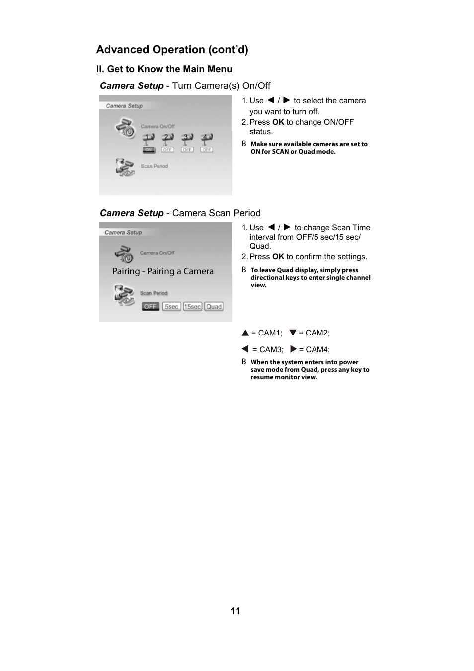 Advanced operation (cont’d) | Uniden UBW2101 User Manual | Page 11 / 22