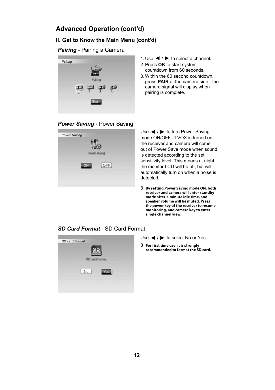 Advanced operation (cont’d) | Uniden UBW2101 User Manual | Page 12 / 22