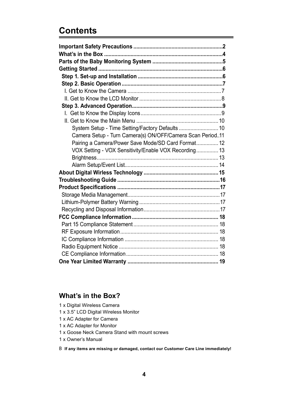 Uniden UBW2101 User Manual | Page 4 / 22