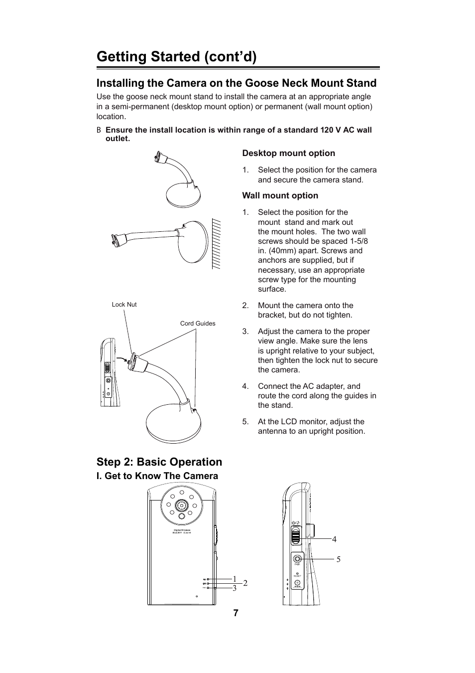 Getting started (cont’d), Step 2: basic operation | Uniden UBW2101 User Manual | Page 7 / 22