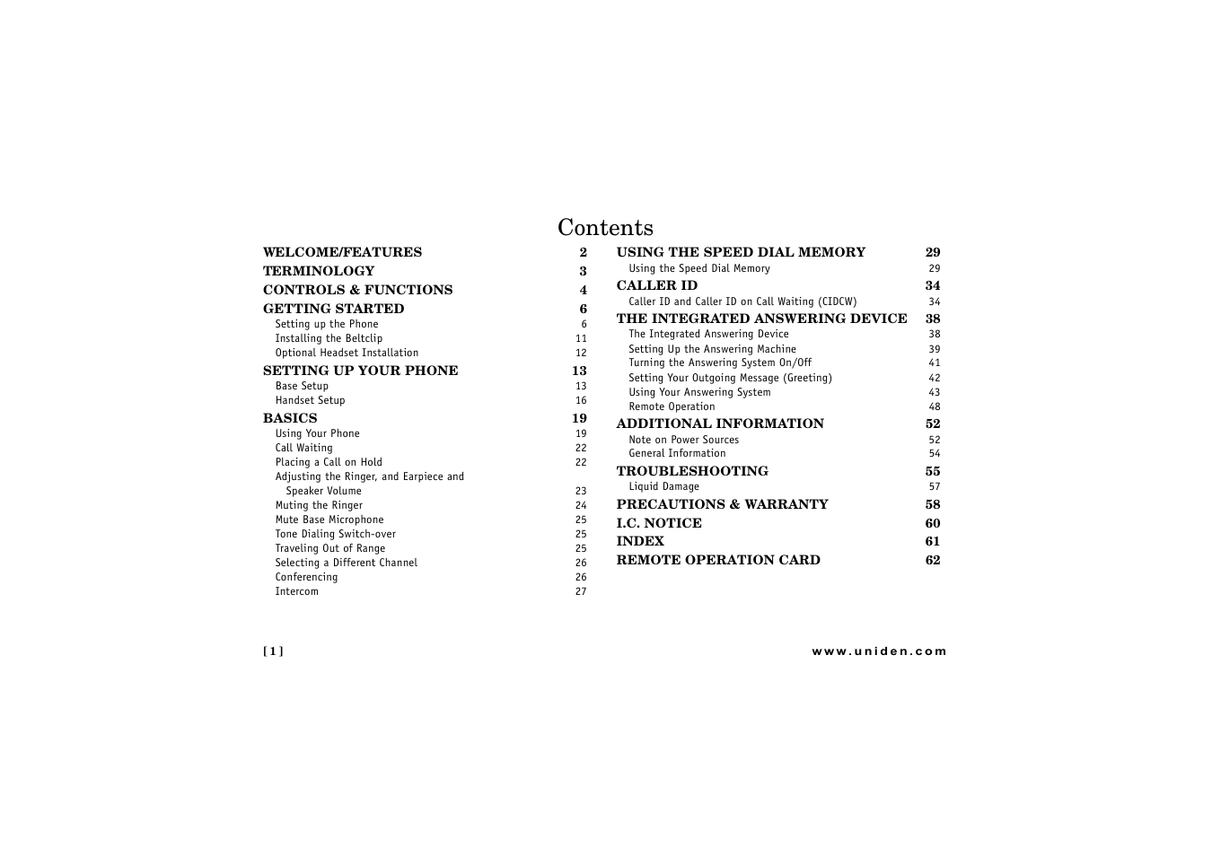 Uniden CXAI 5198 User Manual | Page 2 / 68