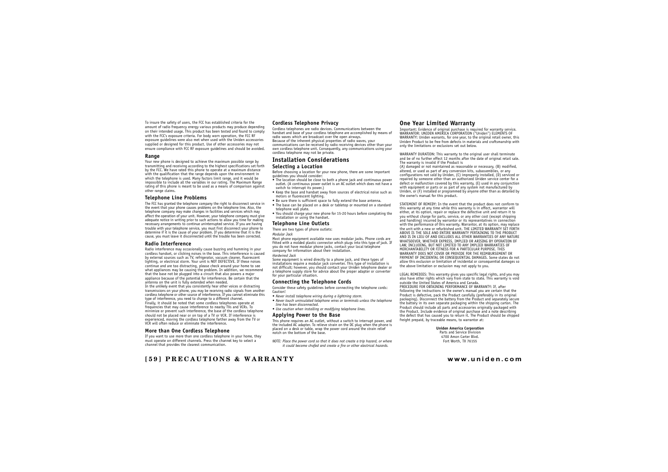 Uniden CXAI 5198 User Manual | Page 60 / 68
