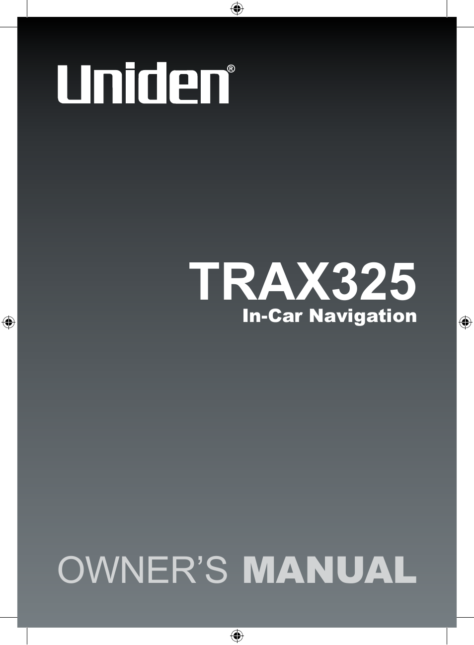 Uniden TRAX325 User Manual | 120 pages