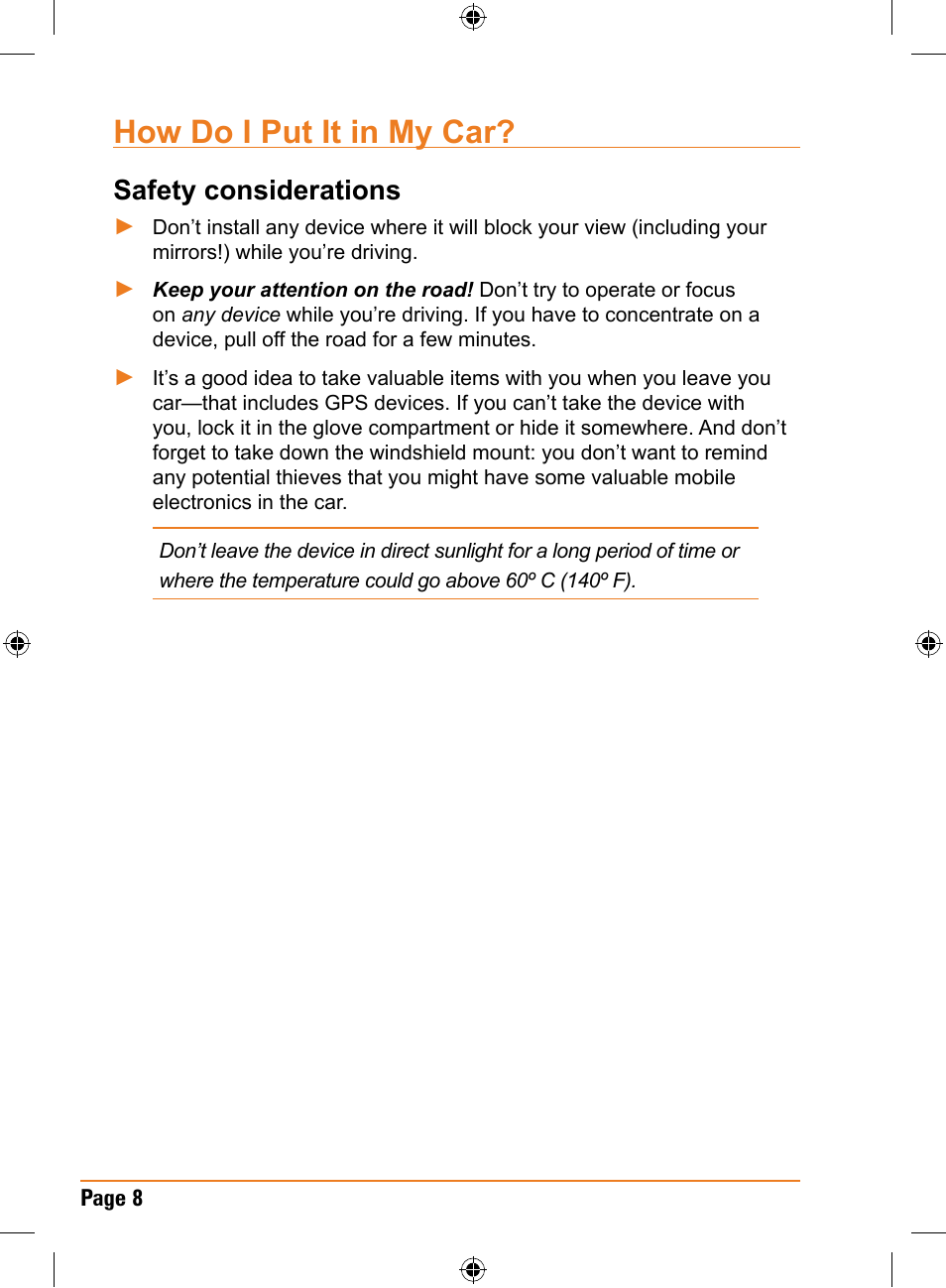 How do i put it in my car, Safety considerations | Uniden TRAX325 User Manual | Page 8 / 120