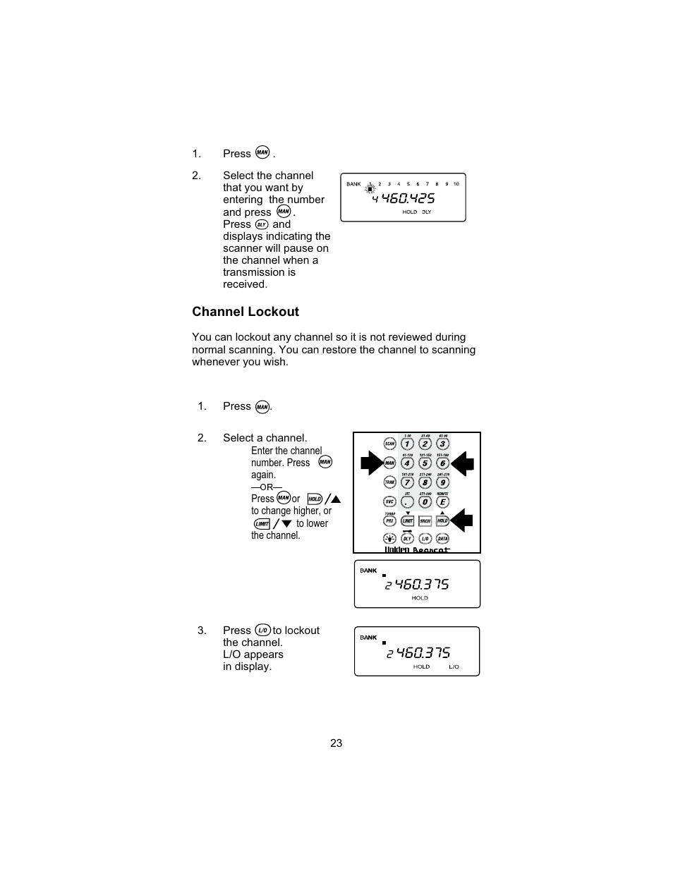 Channel lockout | Uniden UBC 245XLT User Manual | Page 27 / 90