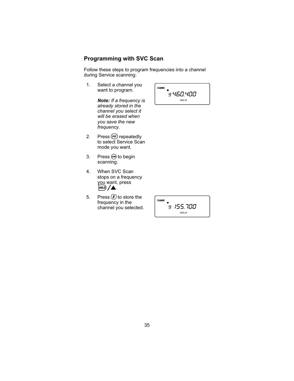 Programming with svc scan | Uniden UBC 245XLT User Manual | Page 39 / 90