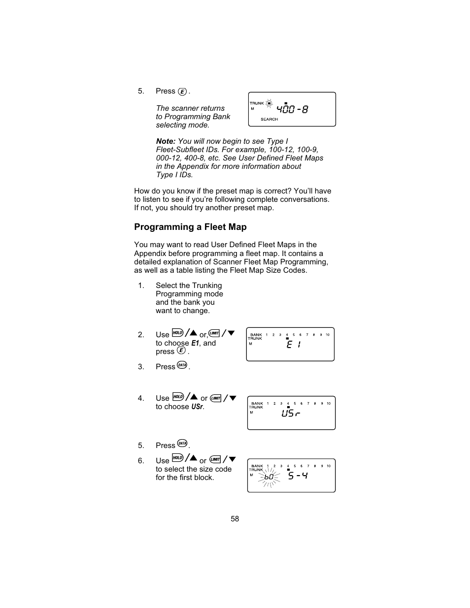 Programming a fleet map | Uniden UBC 245XLT User Manual | Page 62 / 90