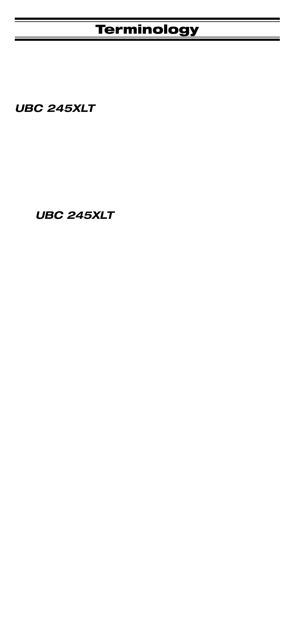 Terminology | Uniden UBC 245XLT User Manual | Page 9 / 90