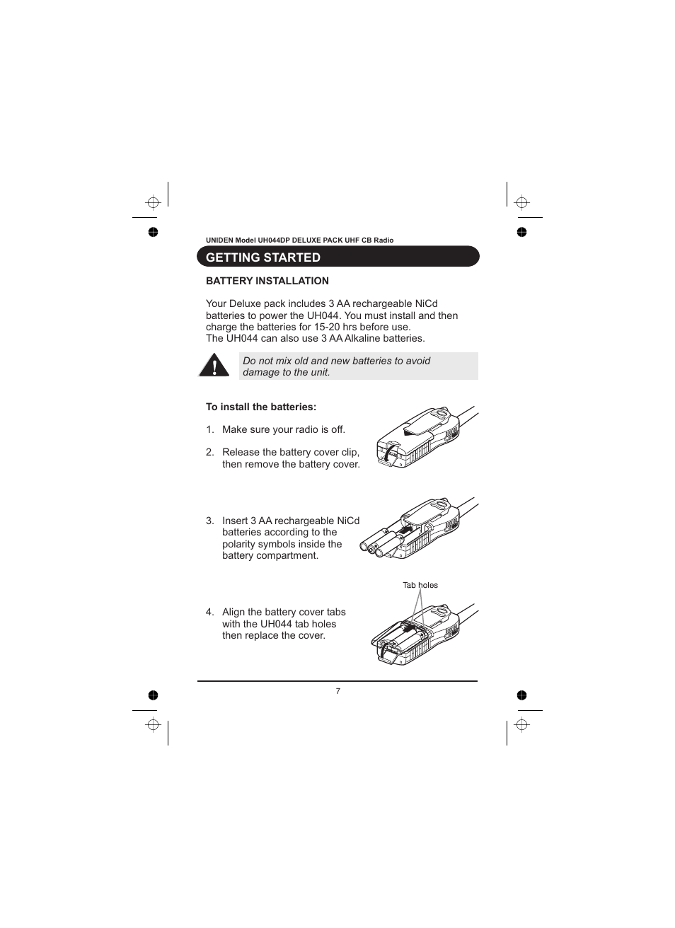 Uniden UH044DP User Manual | Page 8 / 24