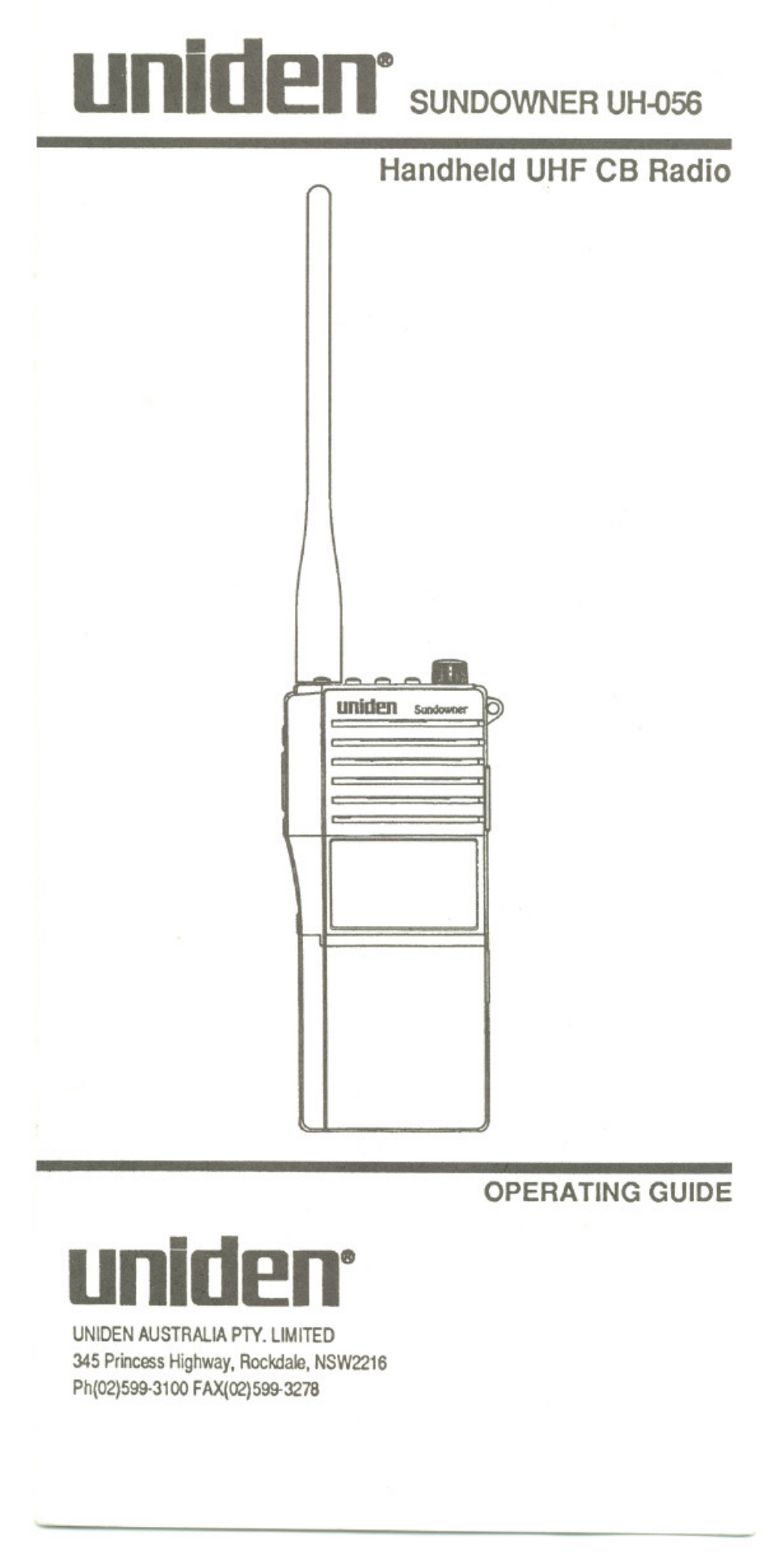 Uniden UH-056 User Manual | 24 pages