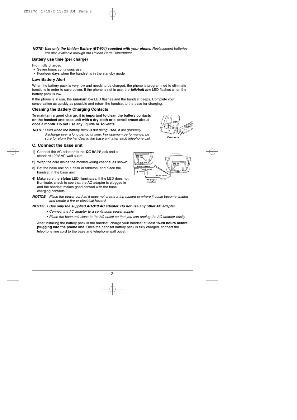Uniden 900 MHz User Manual | Page 4 / 12
