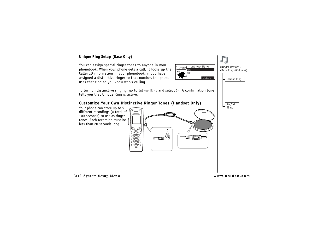 Uniden CLX 465 User Manual | Page 32 / 80