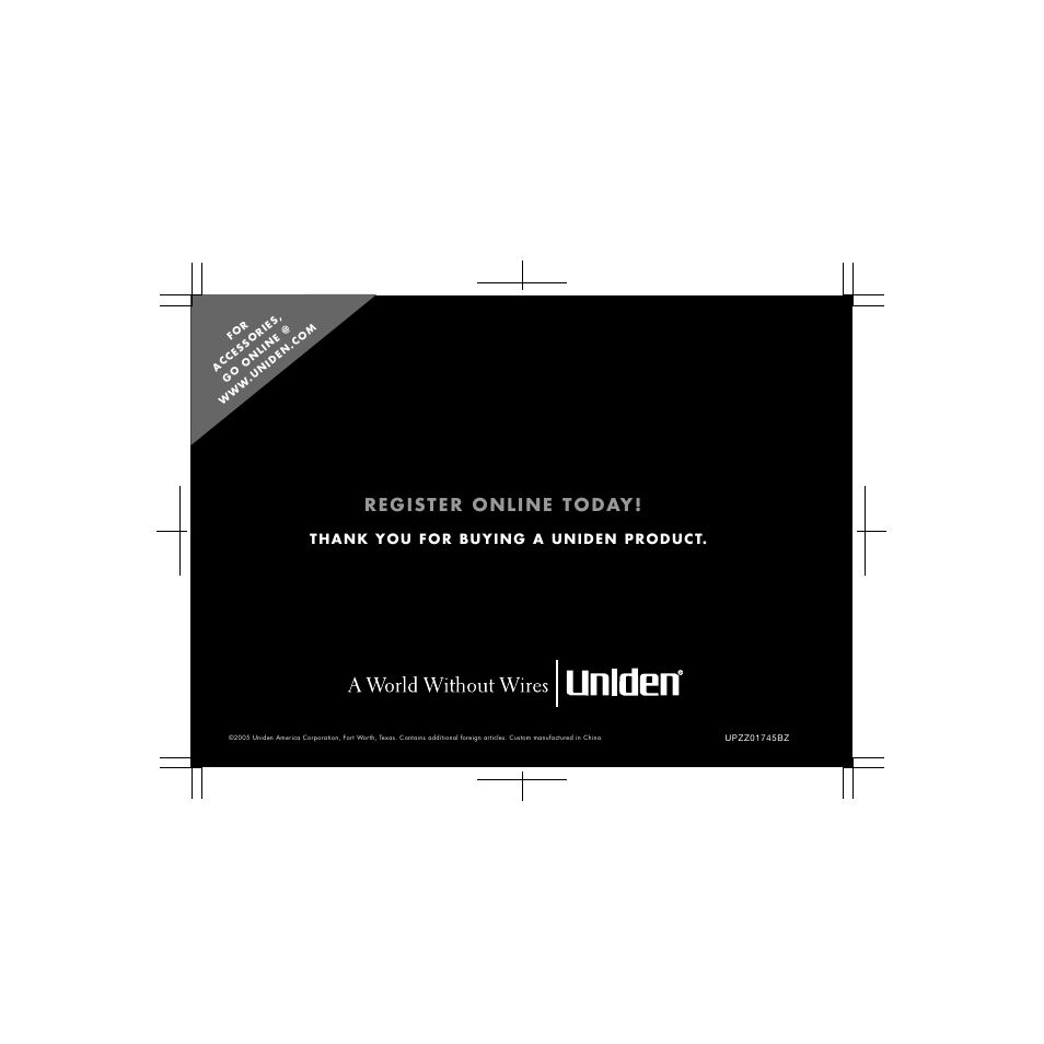 Uniden CLX 465 User Manual | Page 80 / 80