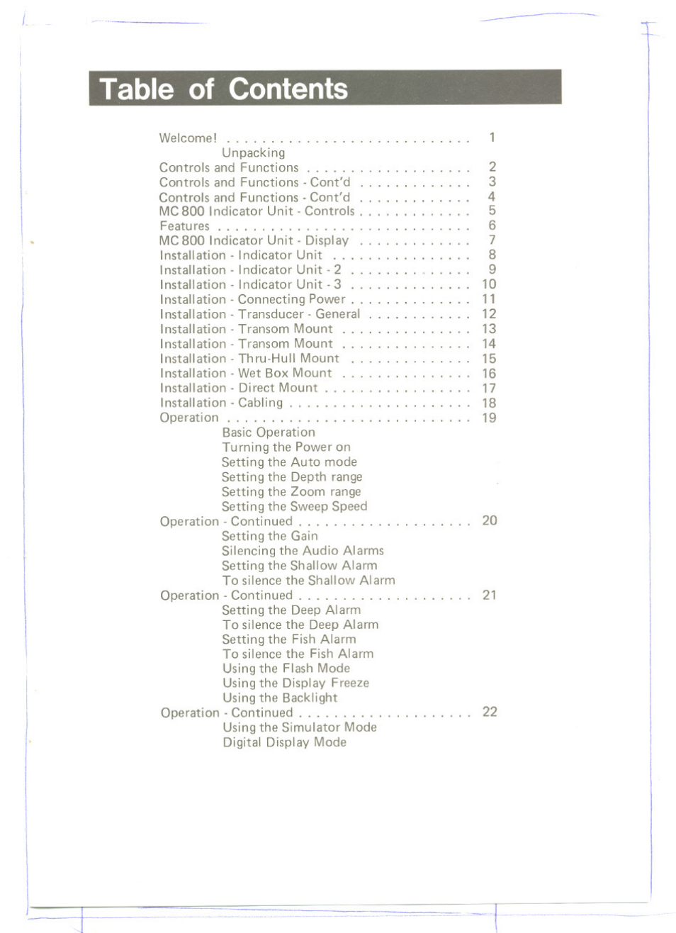 Uniden MC 800 User Manual | Page 2 / 42