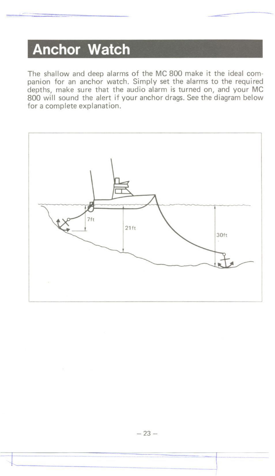 Anchor watch | Uniden MC 800 User Manual | Page 26 / 42