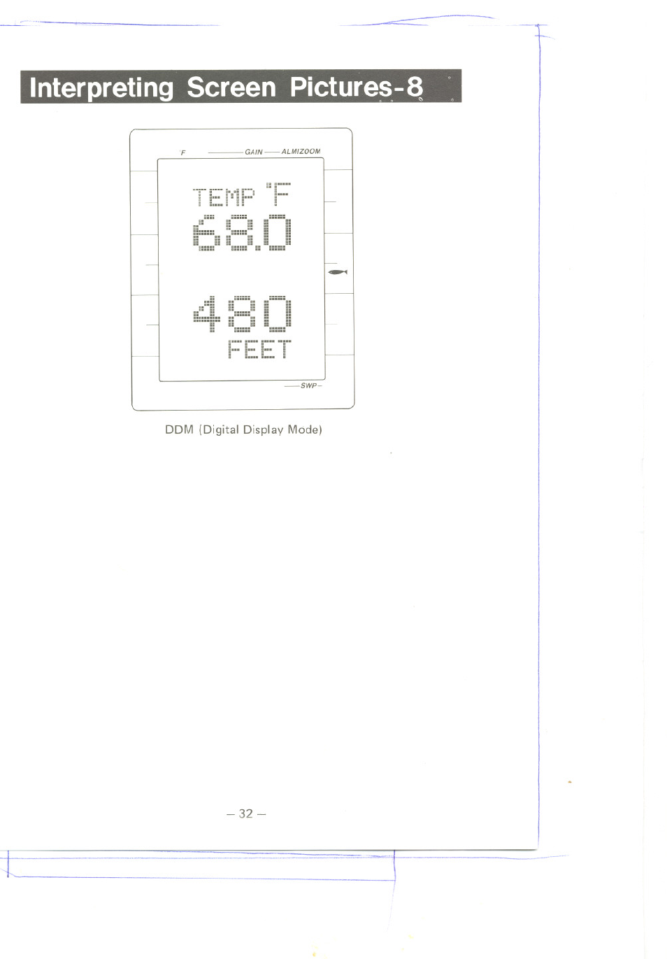 Interpreting screen pictures-8 | Uniden MC 800 User Manual | Page 35 / 42