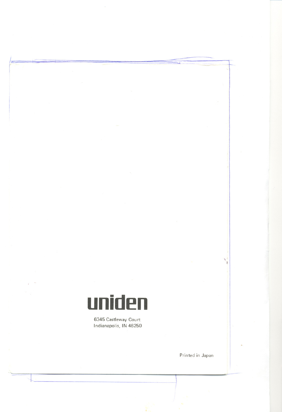 Uniden | Uniden MC 800 User Manual | Page 42 / 42