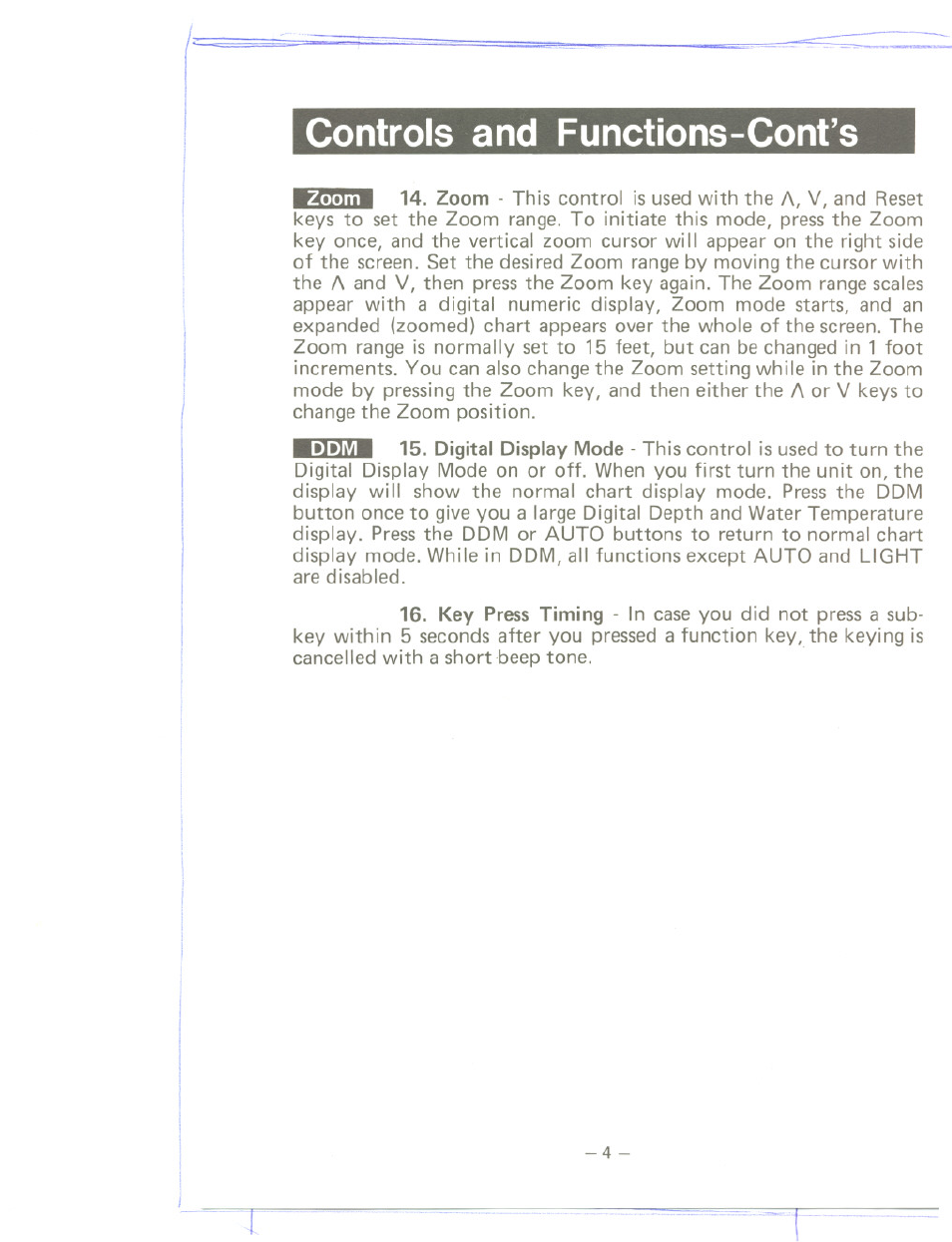 Controls and functions-cont’s | Uniden MC 800 User Manual | Page 7 / 42