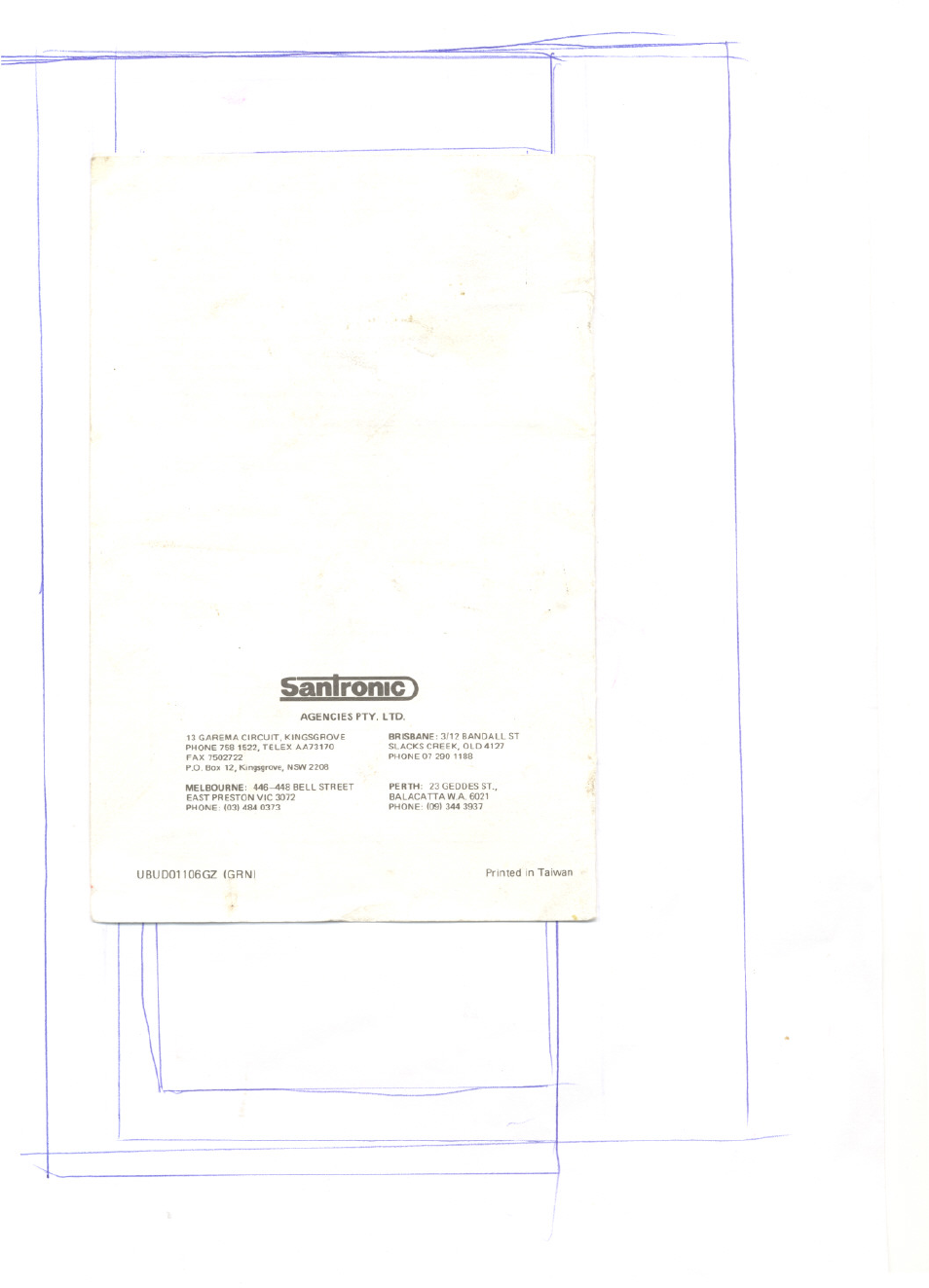 Sanironic) | Uniden BC 50XL User Manual | Page 16 / 16