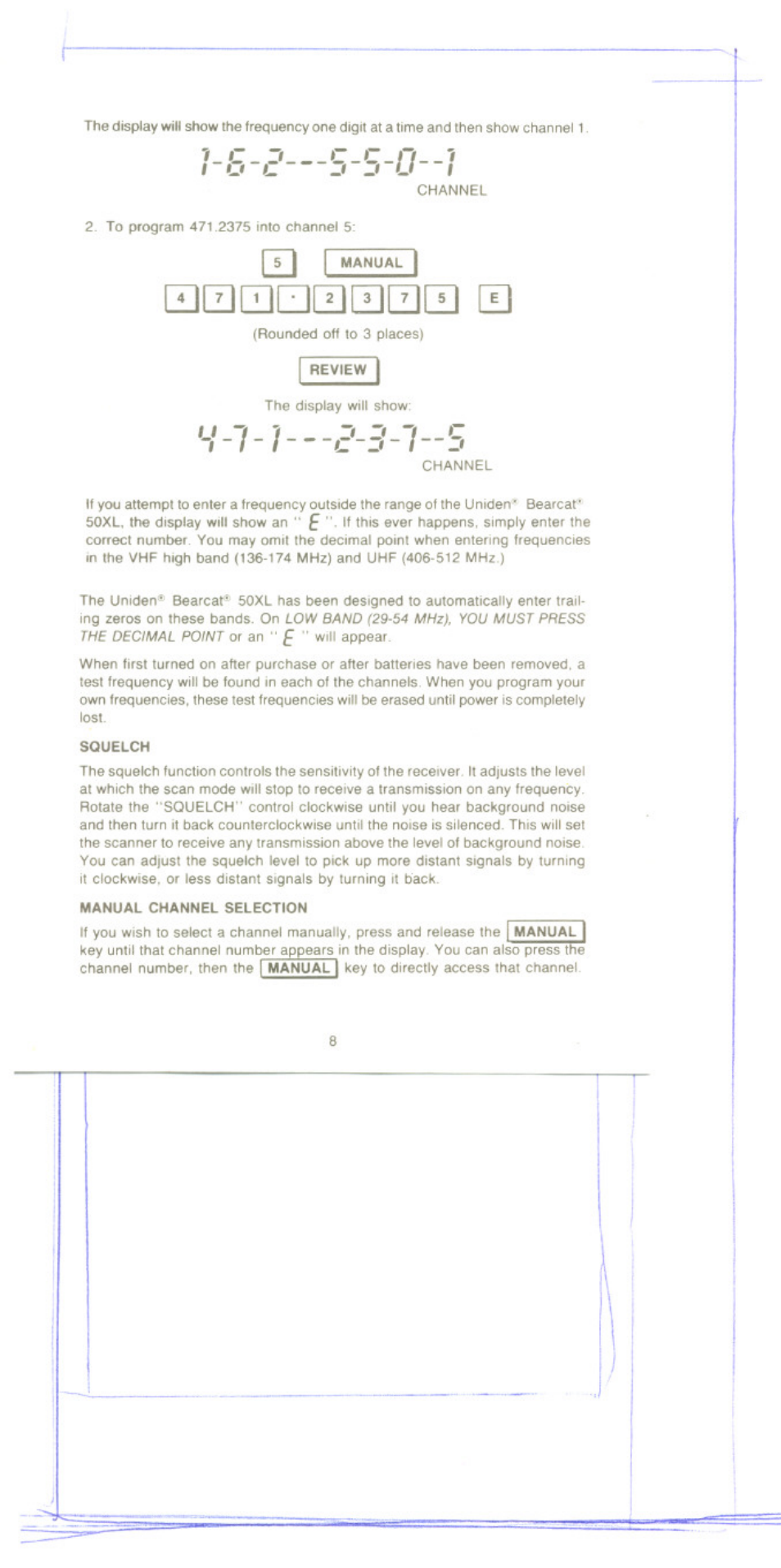 Ши□□шаши ш, 3 3 7_c, C-jr | Uniden BC 50XL User Manual | Page 8 / 16