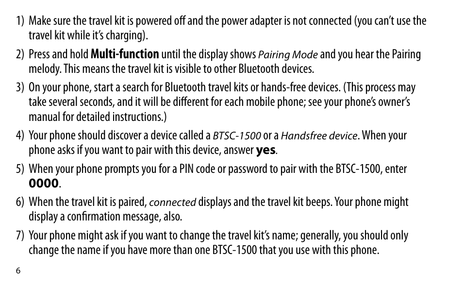 Uniden BTSC1500 User Manual | Page 6 / 20