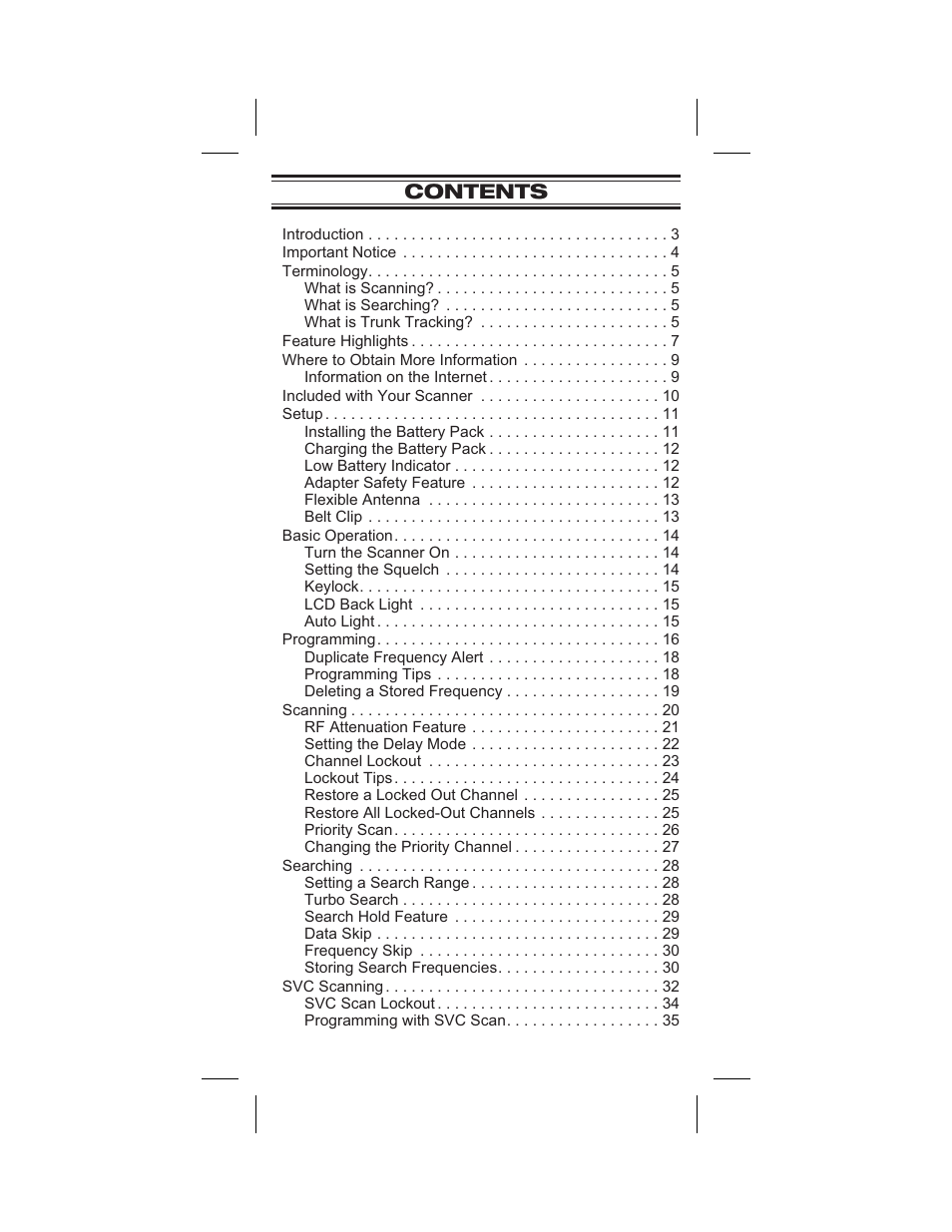 Uniden BC245XLT User Manual | Page 5 / 90