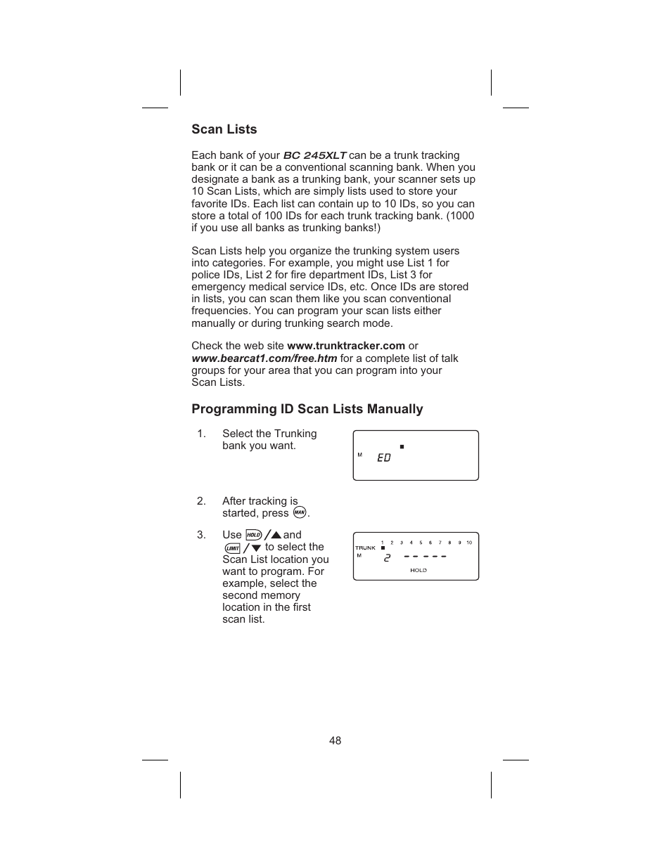 Uniden BC245XLT User Manual | Page 52 / 90