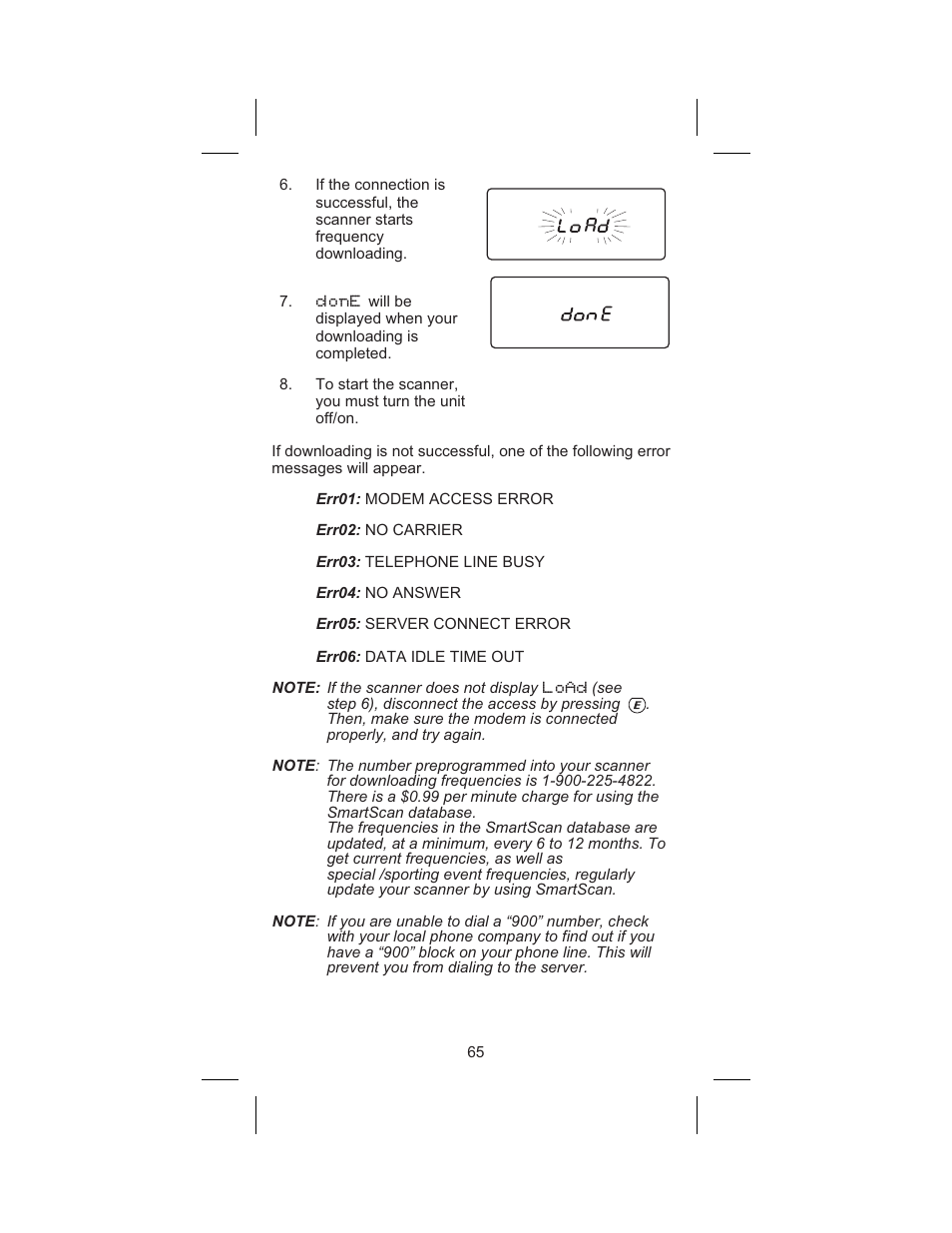 Scanning 20 | Uniden BC245XLT User Manual | Page 69 / 90