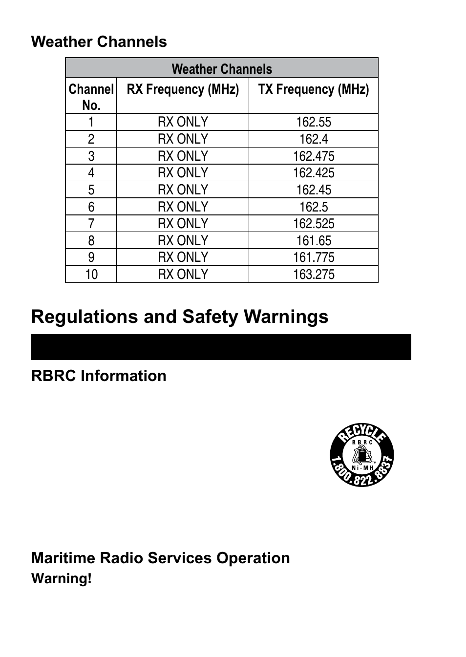 Regulations and safety warnings | Uniden 200 User Manual | Page 28 / 34