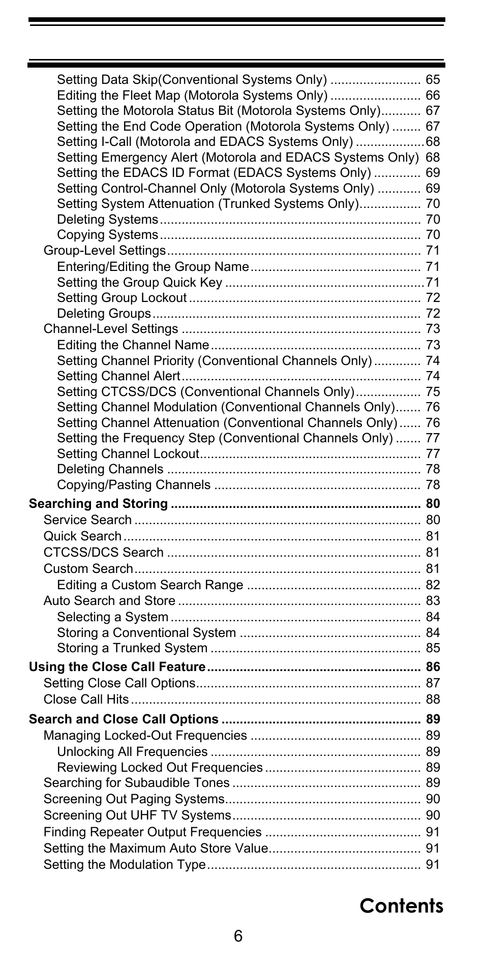 Uniden BC246T User Manual | Page 6 / 128