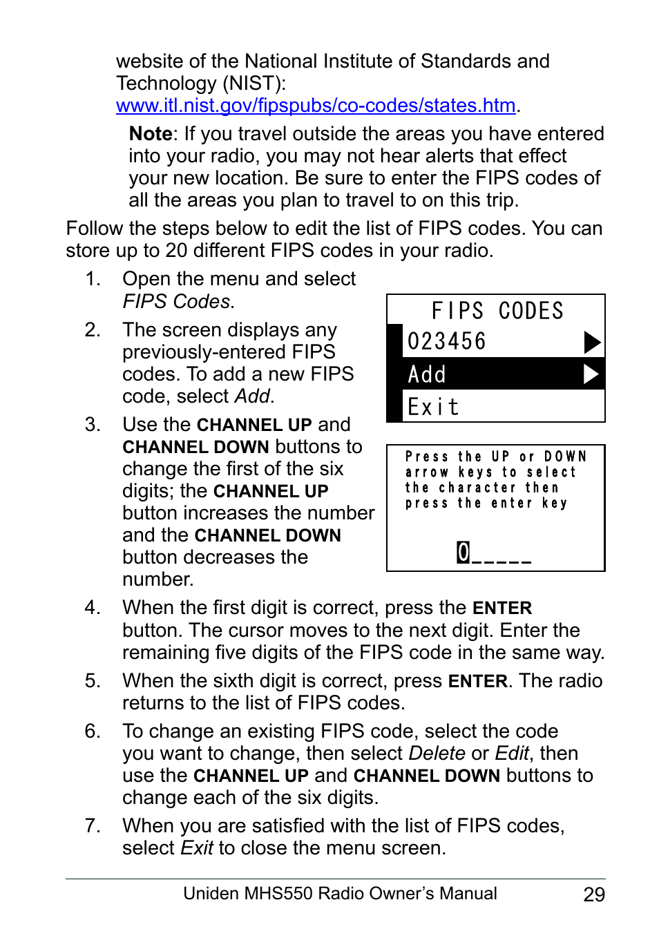 Uniden MHS550 User Manual | Page 31 / 56