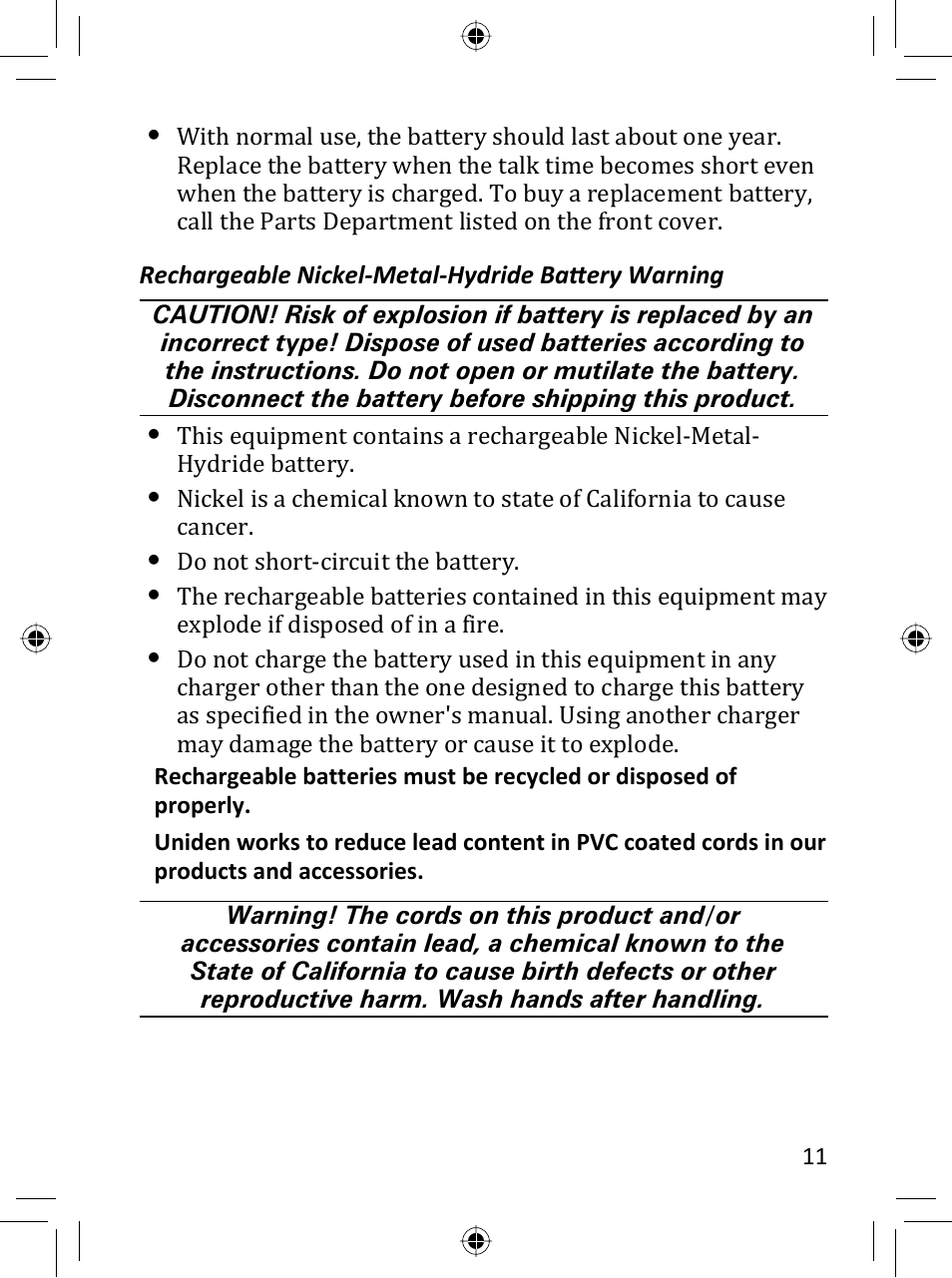 Uniden DRX332 User Manual | Page 11 / 16