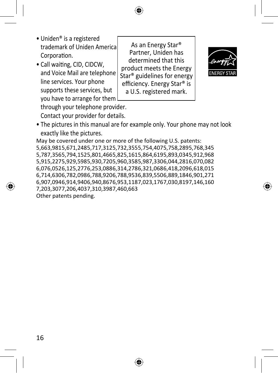 Uniden DRX332 User Manual | Page 16 / 16