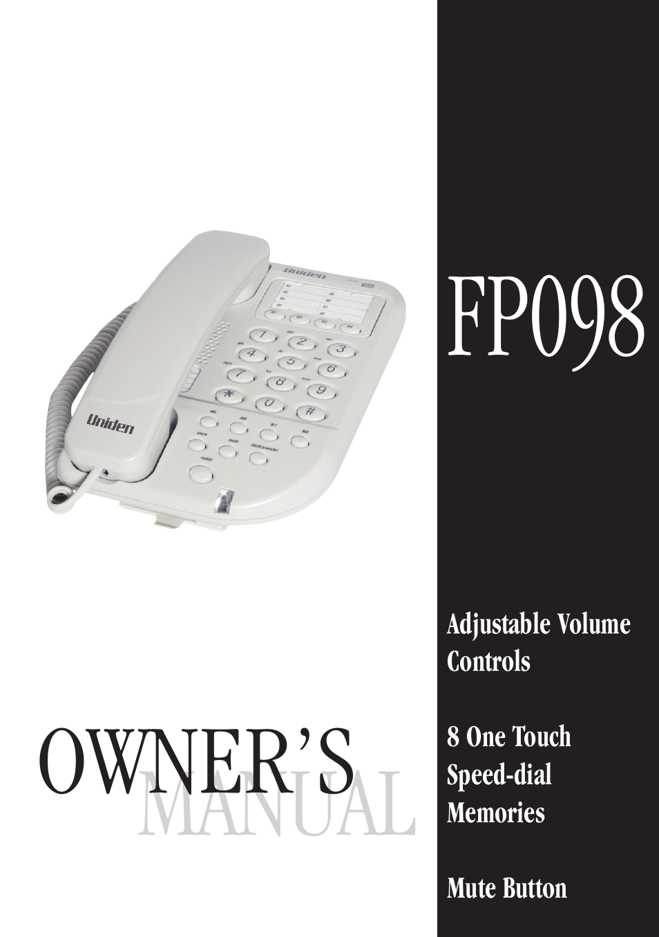 Uniden FP098 User Manual | 8 pages