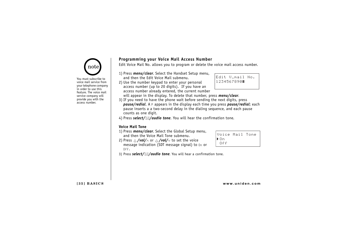 Uniden DCT 746M User Manual | Page 36 / 69