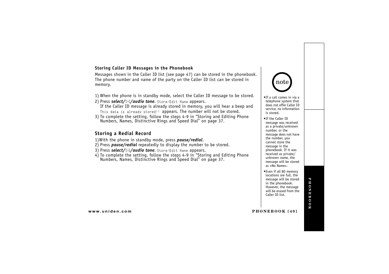 Uniden DCT 746M User Manual | Page 41 / 69