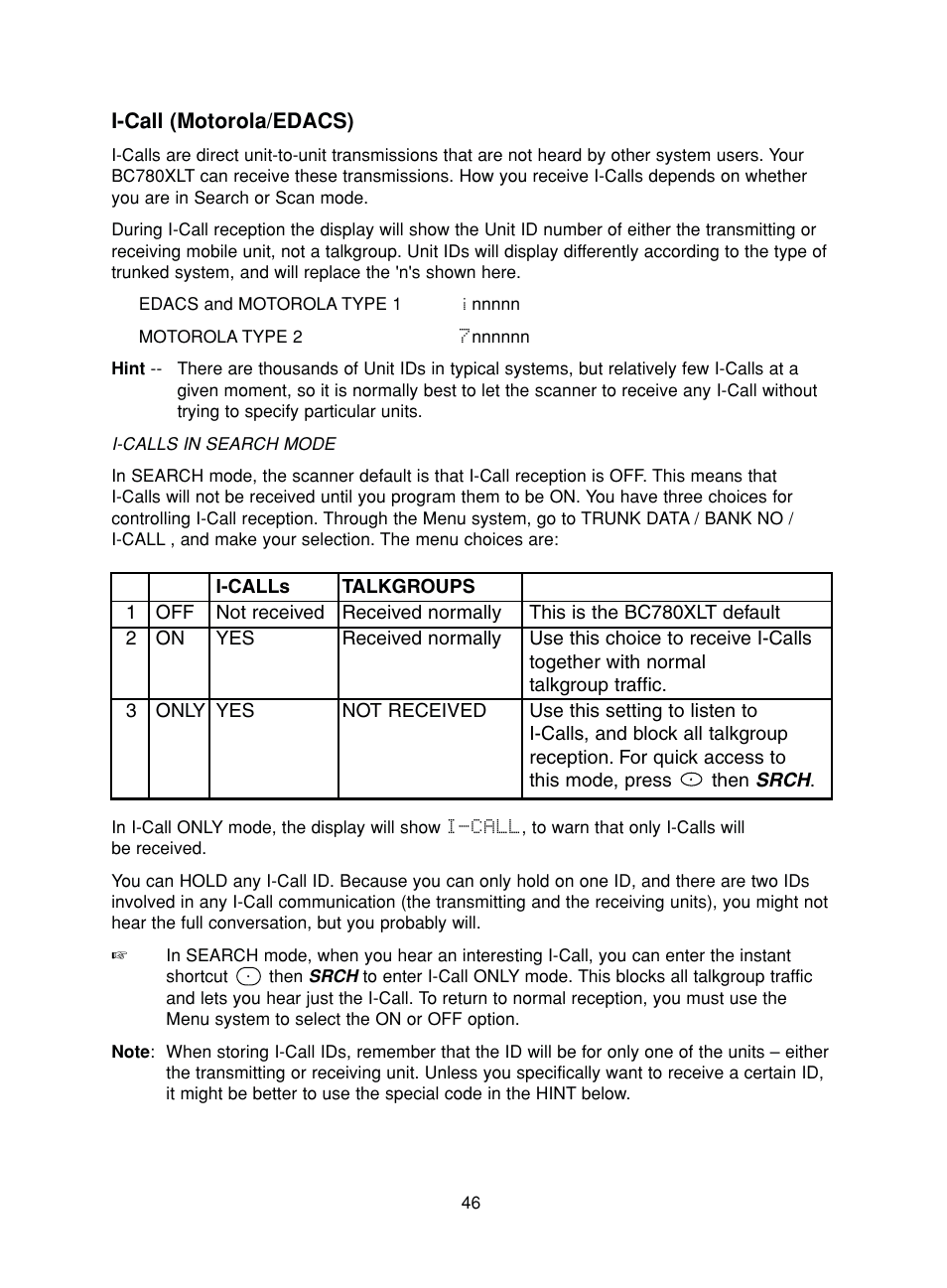 Uniden BC780XLT User Manual | Page 54 / 92