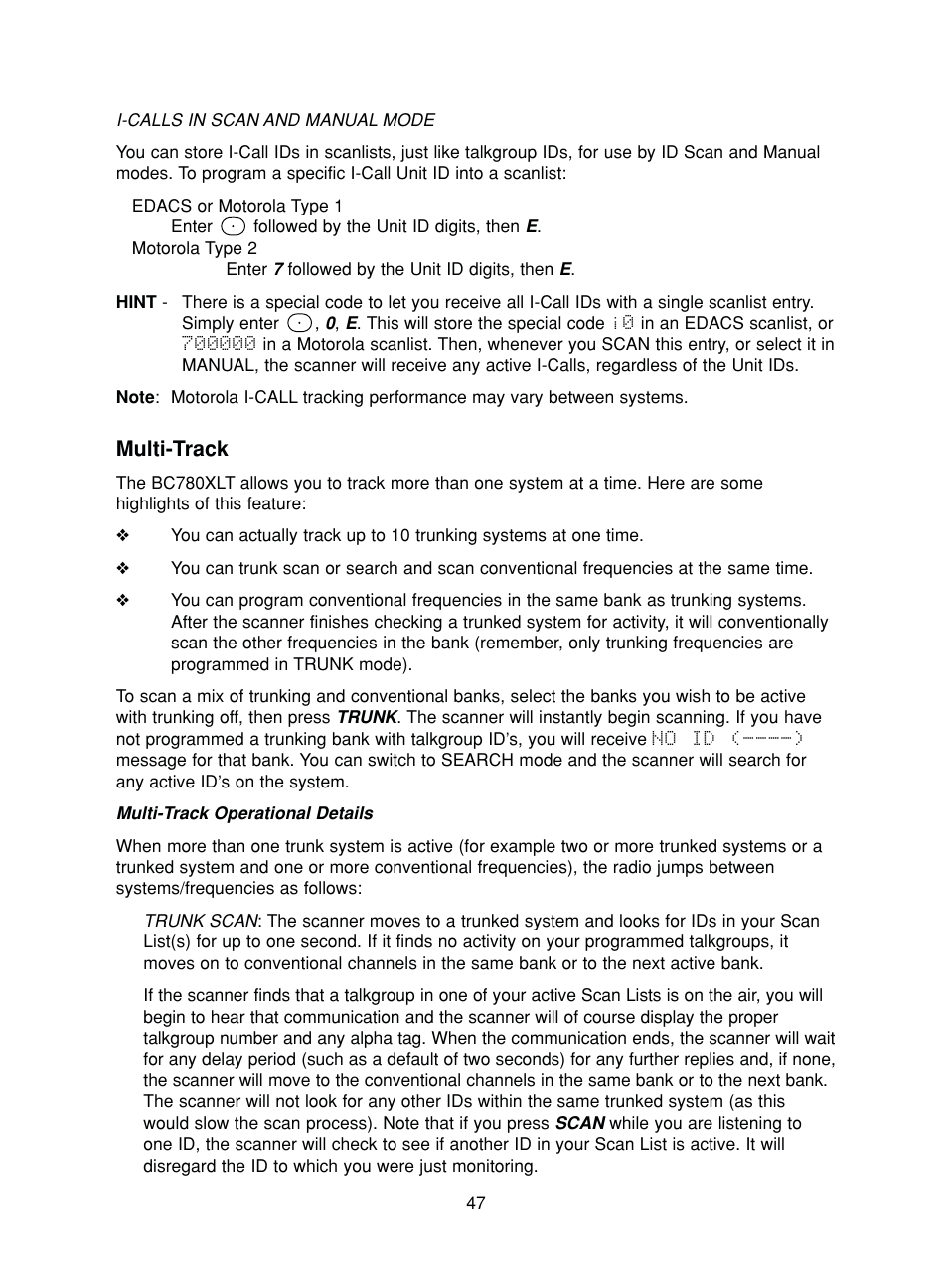 Multi-track | Uniden BC780XLT User Manual | Page 55 / 92