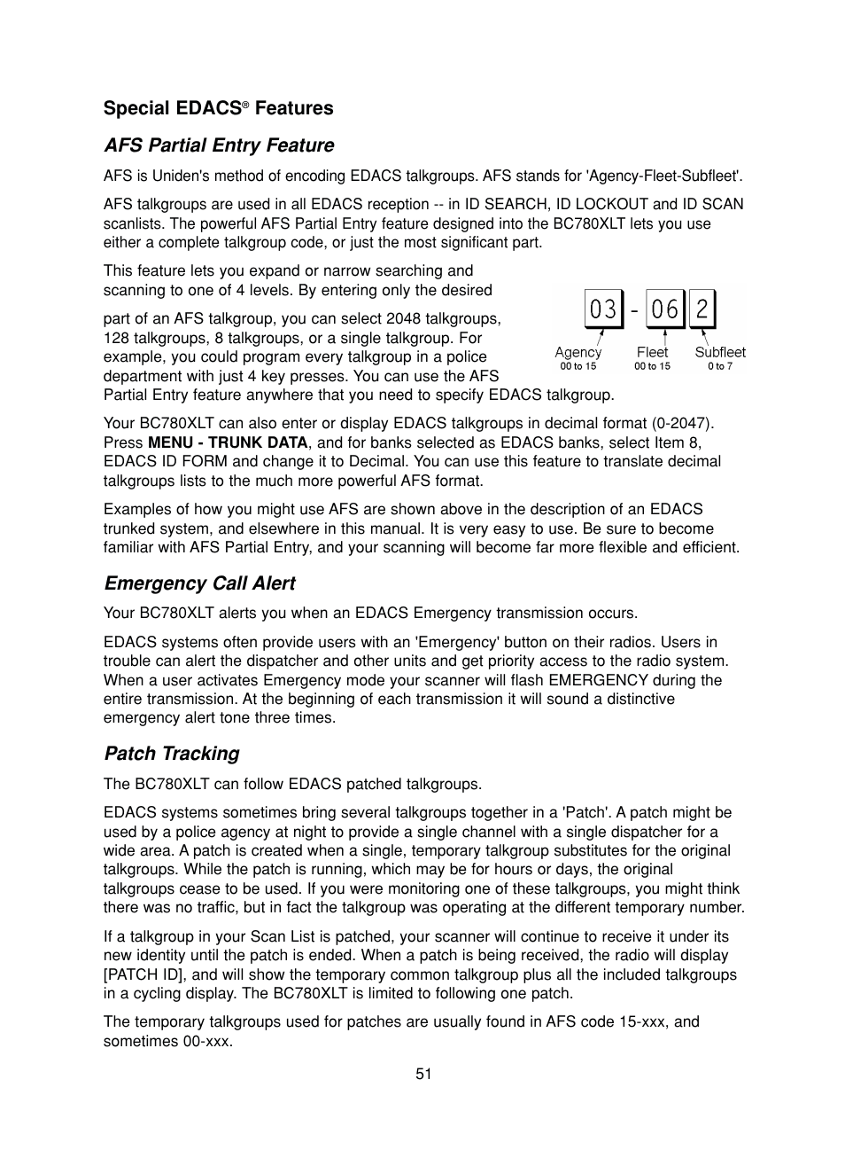 Uniden BC780XLT User Manual | Page 59 / 92