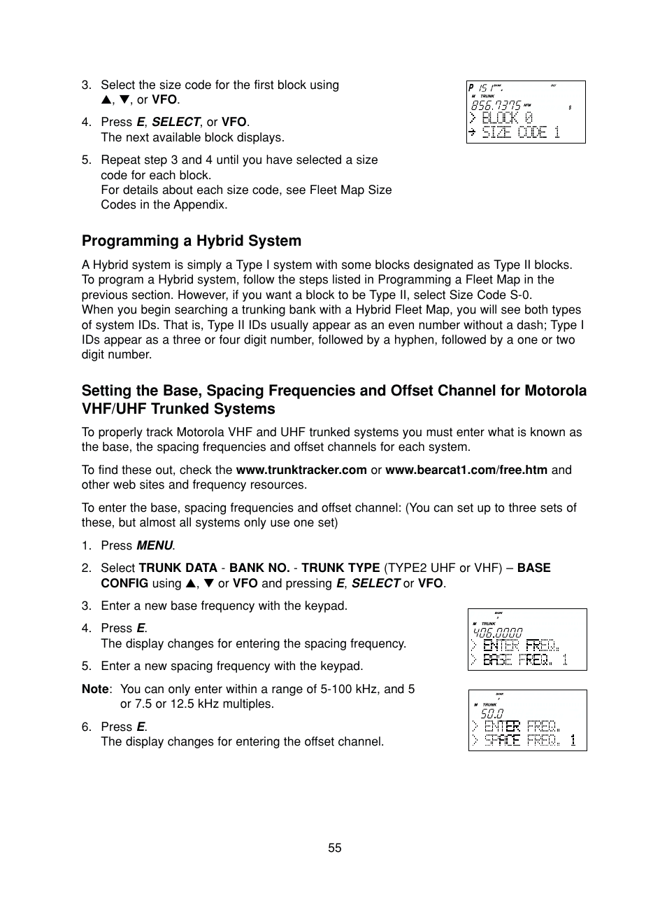 Programming a hybrid system | Uniden BC780XLT User Manual | Page 63 / 92