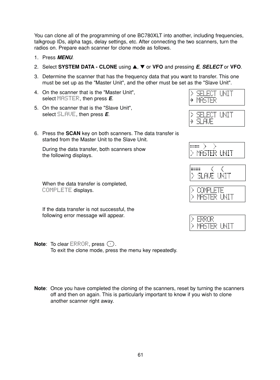 Uniden BC780XLT User Manual | Page 69 / 92