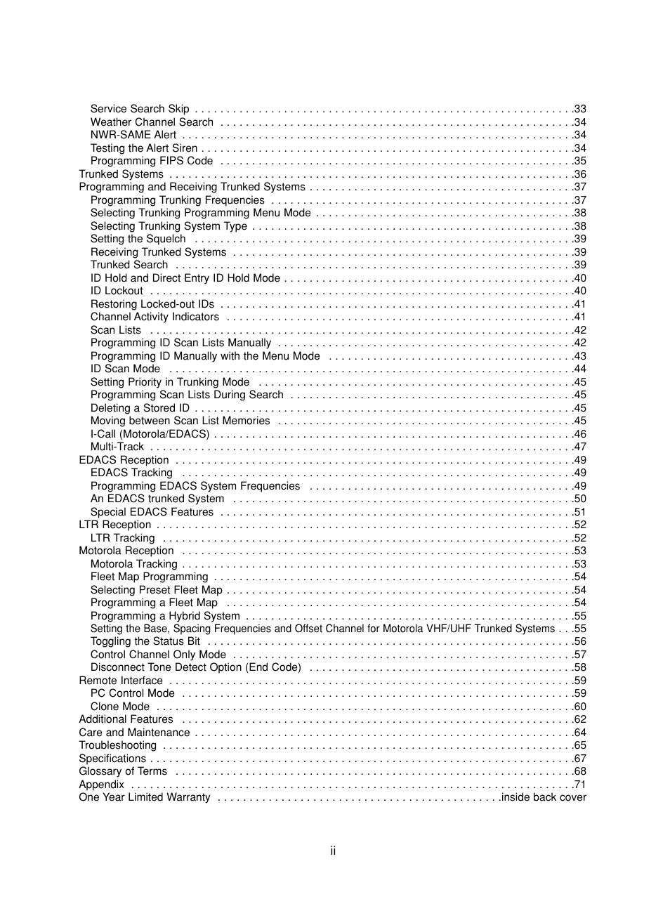 Uniden BC780XLT User Manual | Page 8 / 92